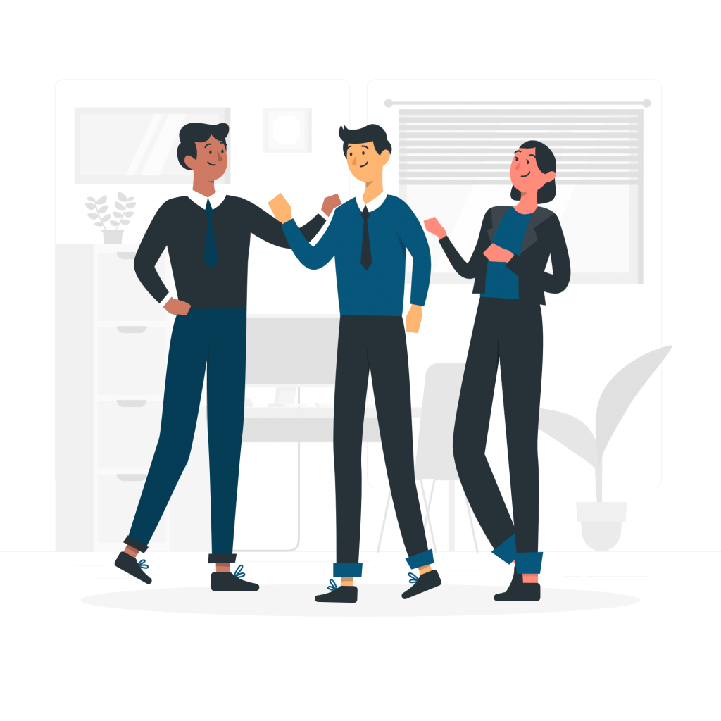 mani sulla spalla tre persone